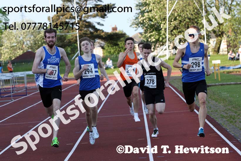 Jimmy Hedley 800 metres at Monkton, Jarrow, Wed., May 24th Photo: David T. Hewitson/Sports for All Pics